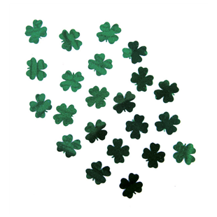 Confettis de table 1.5cm trèfles - sachet de 10gr