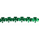 Guirlande pvc St Patrick trèfle vert métal - 8cmx27cm