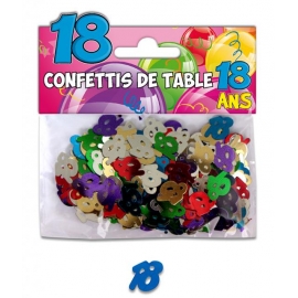 Confettis de table 18 ans
