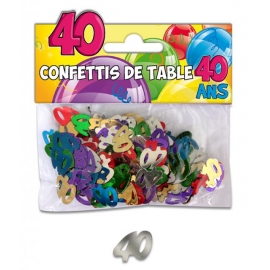 Confettis de table 40 ans