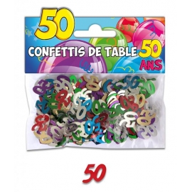 Confettis de table 50 ans