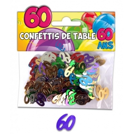 Confettis de table 60 ans