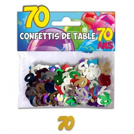 Confettis de table 70 ans