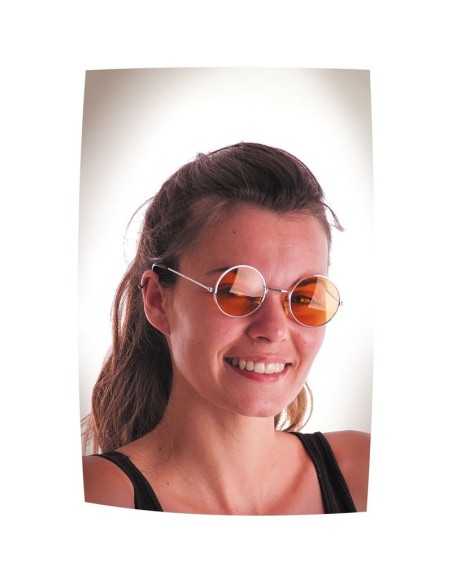 Lunettes hippy oranges