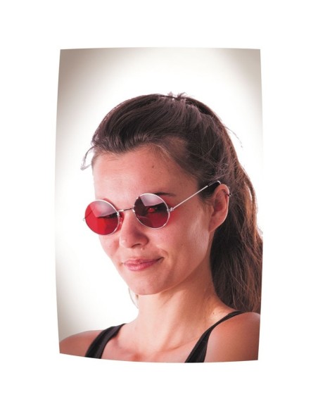 Lunettes hippy rouges