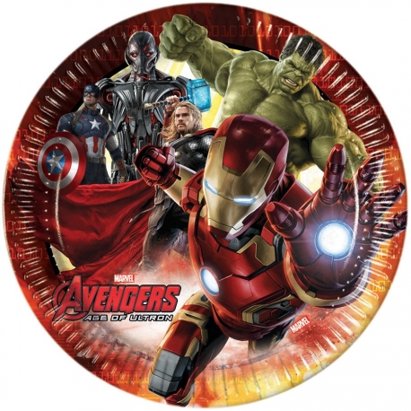 8 Assiettes Avengers 23cm