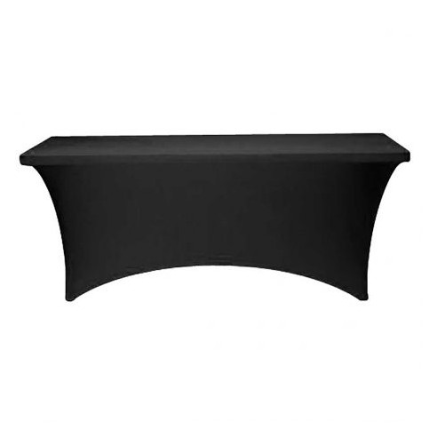 Housse de table rectangulaire lycra noire
