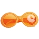 Lunettes disco paillettes - Néon orange