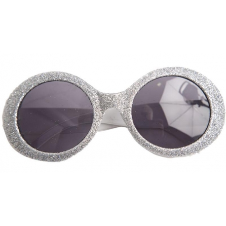 Lunettes disco paillettes - Argent