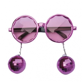 Lunettes disco ball - Rose