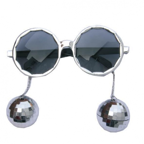 Lunettes disco ball - Argent