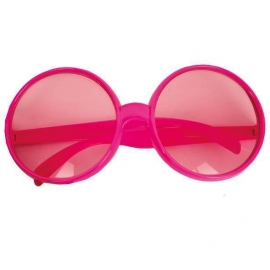 Lunettes géantes rondes - Rose