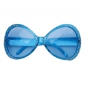 Lunettes flashy et strass - Bleu