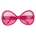 Lunettes flashy et strass - Rose