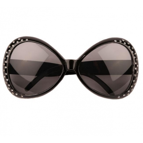 Lunettes flashy et strass - Noir