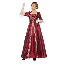 Location costume Marquise tafta bordeaux