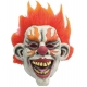 Masque latex clown flamme