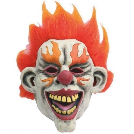 Masque latex clown flamme