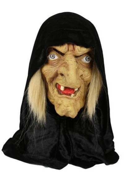 Masque late sorcière avec capuche