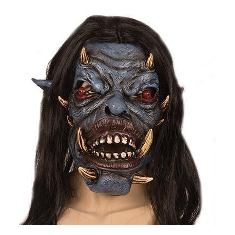 Masque latex monstre bleu