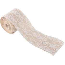 Toile de jute avec dentelle 8cmx5m