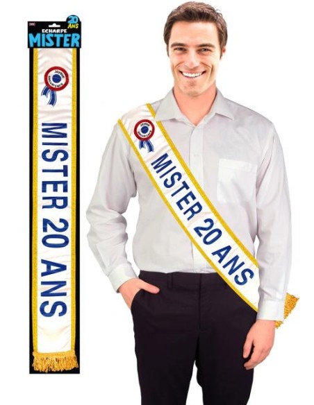 Echarpe Mister 18 ans bleue