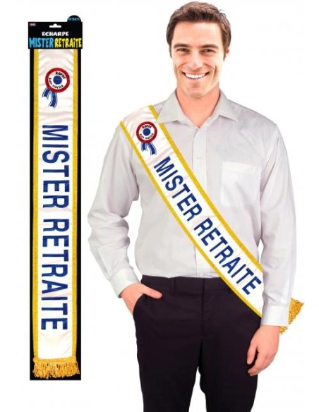 Echarpe Mister 60 ans bleue