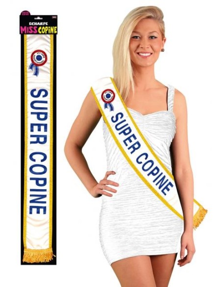 Echarpe Super connasse bleue