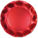 10 assiettes 21cm en carton - Rouge satin