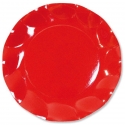 10 assiettes 27cm en carton - Rouge