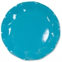 10 assiettes 27cm en carton - Turquoise