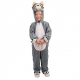 Costume peluche chat gris enfant