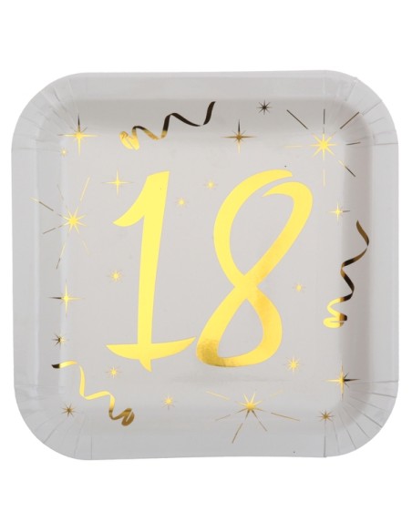 10 assiettes âge noir et blanc - 80 ans