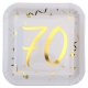 10 assiettes âge or et blanc - 18 ans