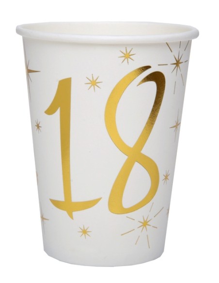 10 gobelets âge noir et blanc - 80 ans