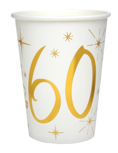 10 gobelets âge or et blanc - 18 ans