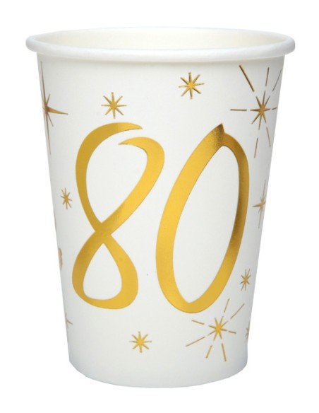 10 gobelets âge or et blanc - 18 ans