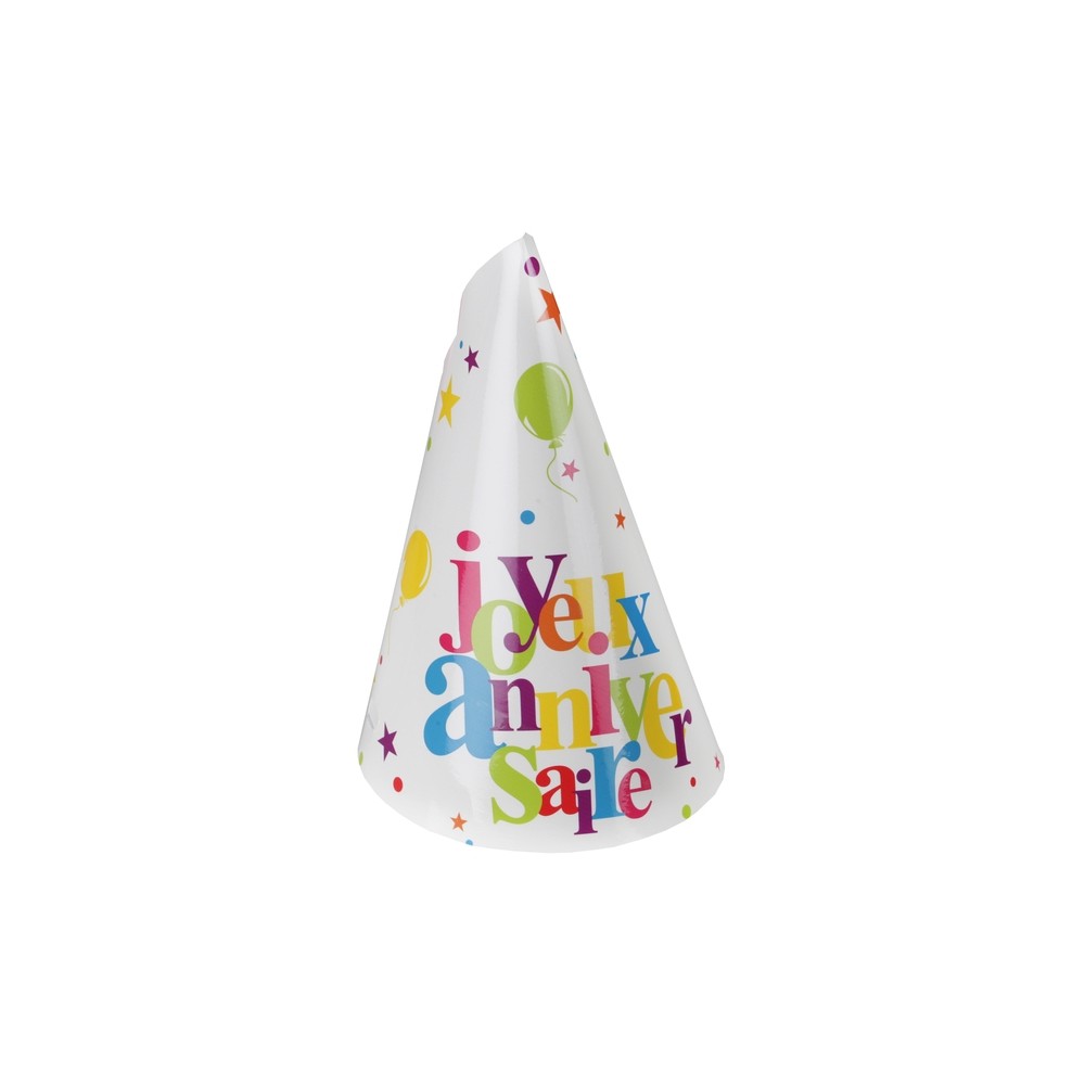 10 chapeaux joyeux anniversaire Festif multicolore