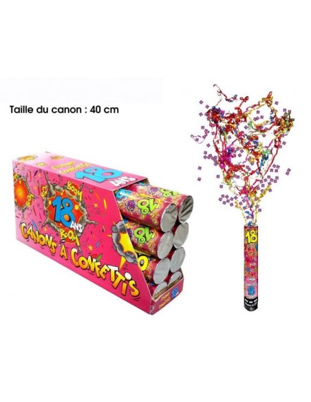 Canon à confettis 40cm - joyeux anniversaire x1
