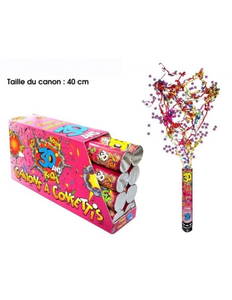Canon à confettis 40cm - 18 ans x1