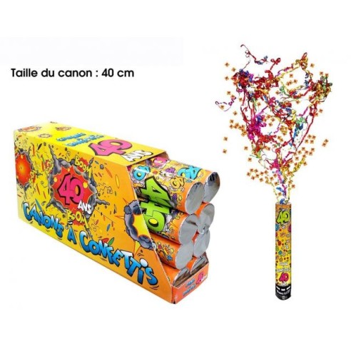 Canon à confettis 40cm - 18 ans x1