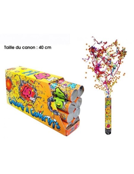 Canon à confettis 40cm - 18 ans x1