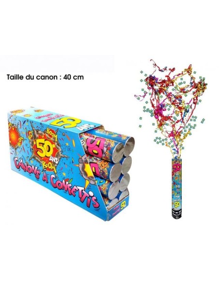 Canon à confettis 40cm - 50 ans x1