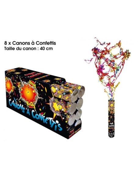 Canon à confettis 40cm - 80 ans x1