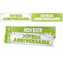 Bannière Joyeux anniversaire paillettes - Vert