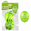 6 ballons joyeux anniversaire - Vert