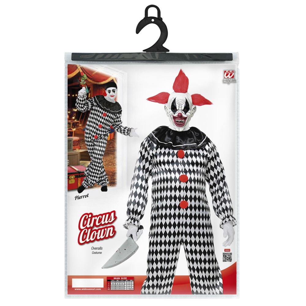 Costume Halloween Clown Tueur Pour Enfant - Effrayant, Qualité Durable - Tailles S, M, L - Pour Fêtes Et Déguisements