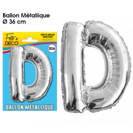 Ballon métallique argent 36cm - Lettre A