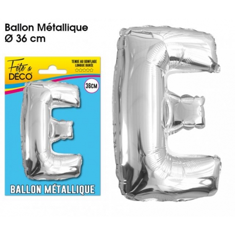 Ballon métallique argent 36cm - Lettre A