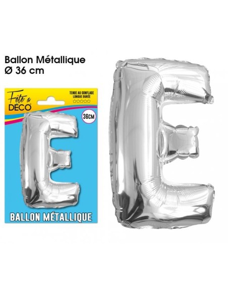 Ballon métallique argent 36cm - Lettre A
